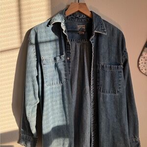 Denim Button-Up Shirt